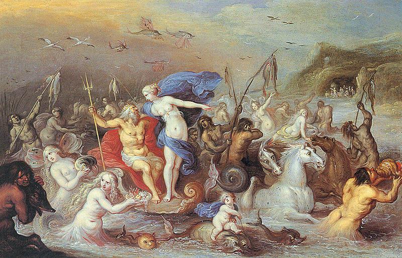 unknow artist Der Triumphzug von Neptun und Amphitrite oil painting image